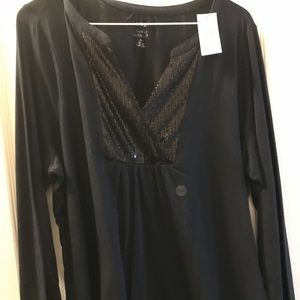 Black womens dress shirt